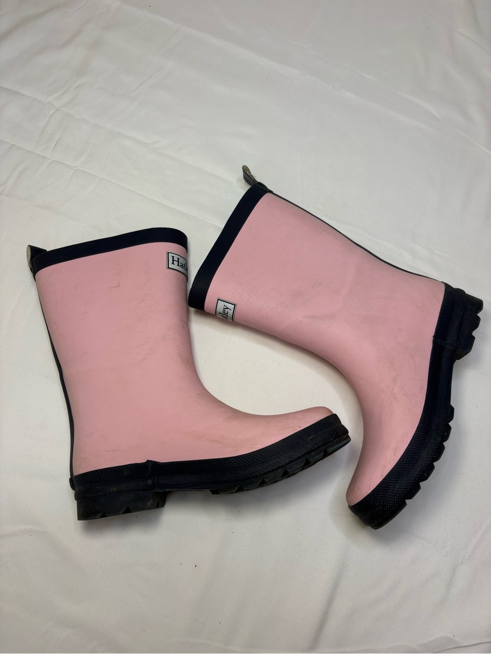 Hatley Girls 1 Pink Rubber Boots Waterproof Gum Wellies Rain Outdoor Storm Wet - Picture 6 of 12